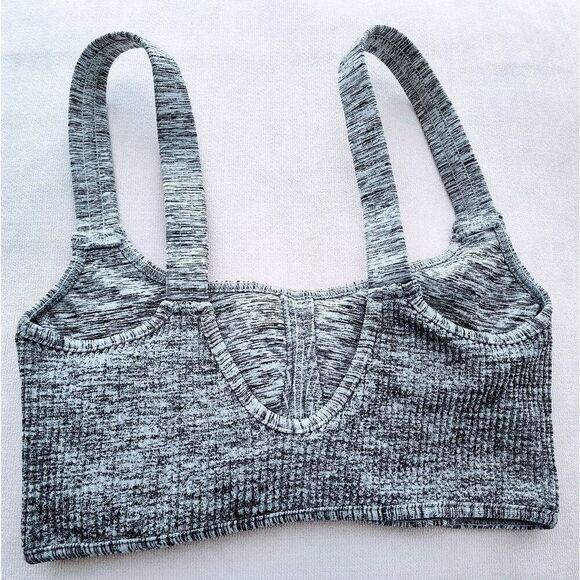 FREE PEOPLE ARRONDI BRA GRAY COMBO M/L NWOT - Picture 2 of 7